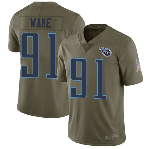 Tennessee Titans Limited Olive Men Cameron Wake Jersey NFL Football #91 2017 Salute to Service